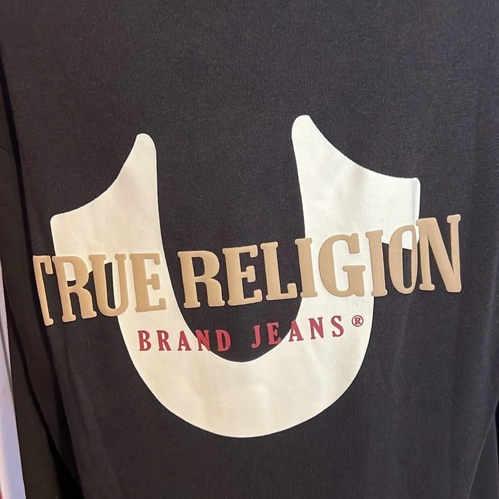 NWT True Religion Horseshoe Logo Zipper Hoodie Jacket Men’s Black M